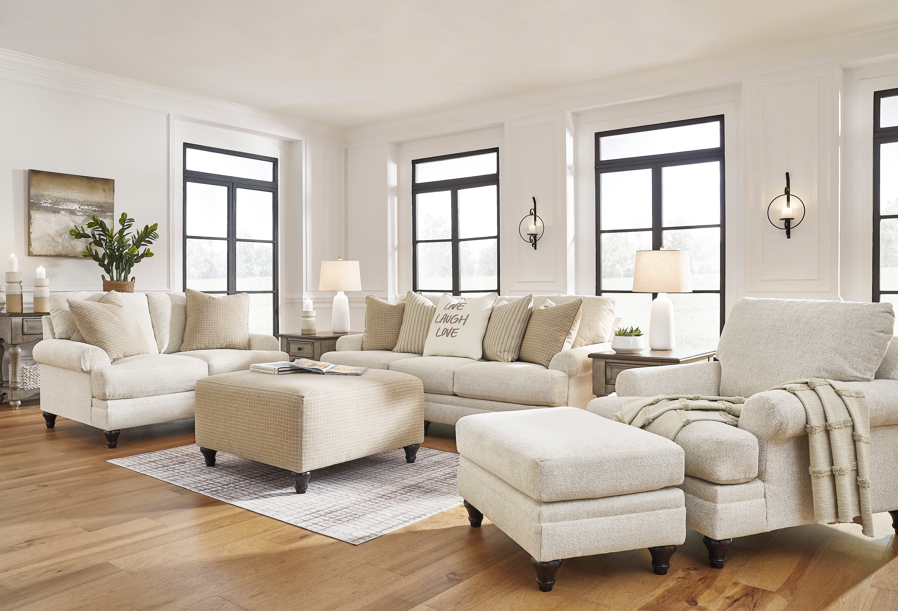 Valerani Sandstone Living Room Set - SET | 3570238 | 3570235 - Bien Home Furniture & Electronics