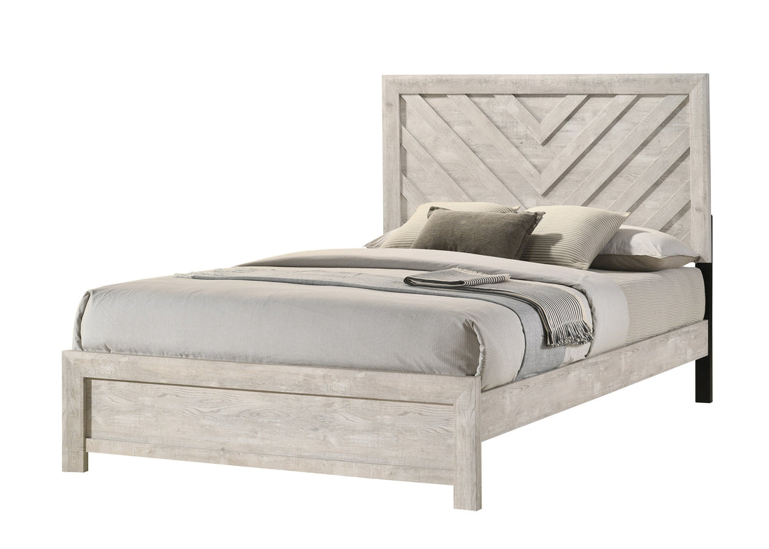 Valor Beige Queen Panel Bed - SET | B9330-Q-HBFB | B9330-KQ-RAIL | - Bien Home Furniture &amp; Electronics