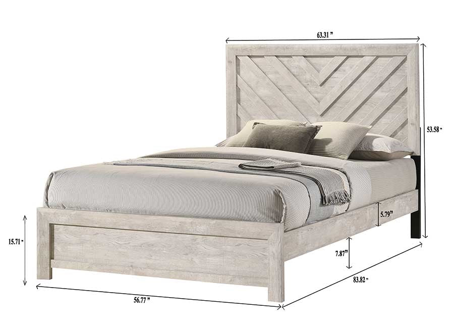 Valor Beige Queen Panel Bed - SET | B9330-Q-HBFB | B9330-KQ-RAIL | - Bien Home Furniture & Electronics