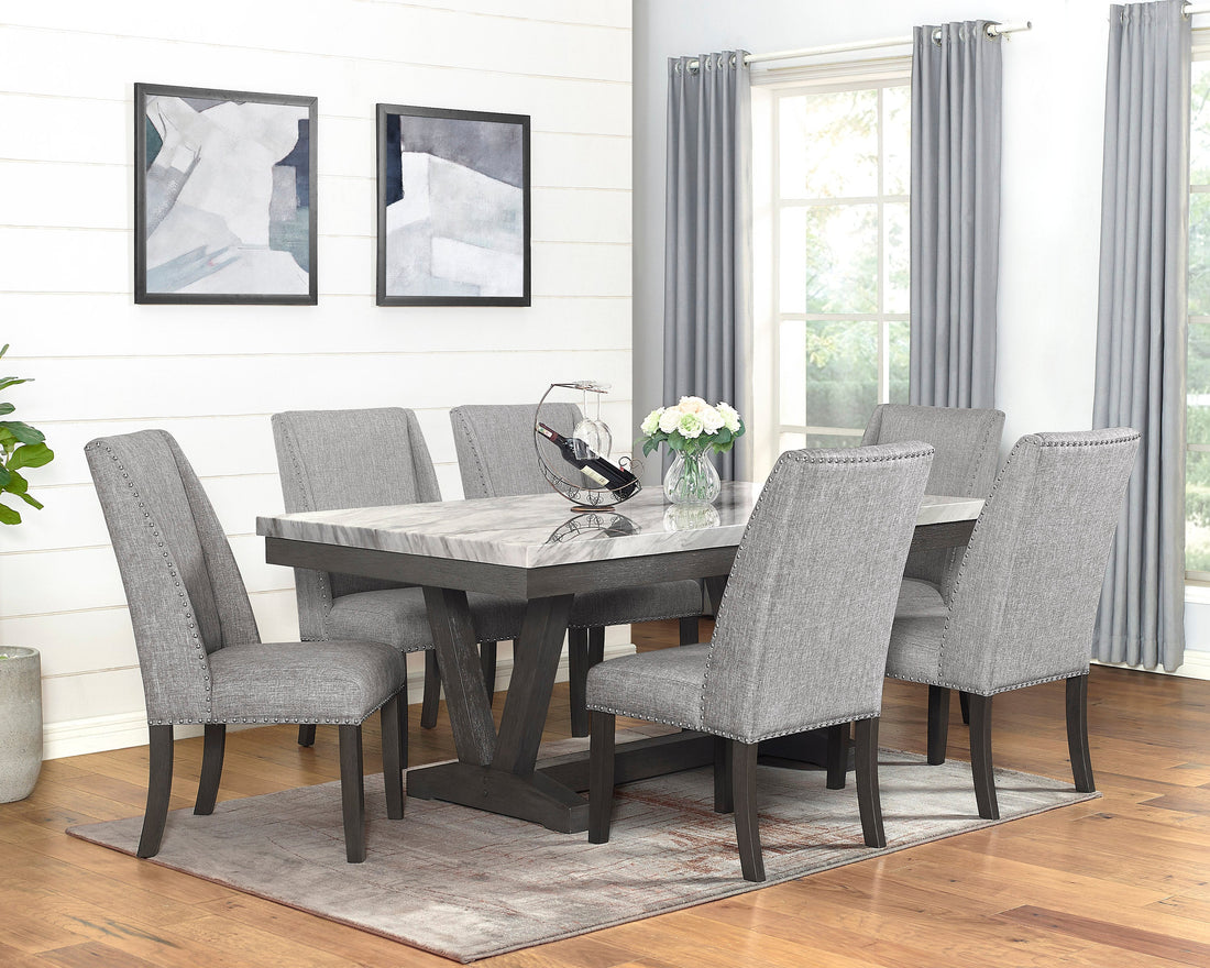 Vance Gray Dining Set - SET | 1318T-4272 | 1318S(2) - Bien Home Furniture &amp; Electronics