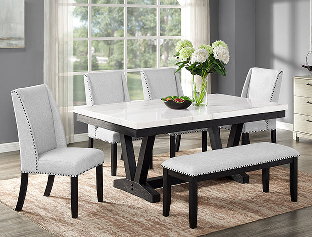 Varley Genuine Marble Dining Tbl - 1320T-4272 - Bien Home Furniture & Electronics