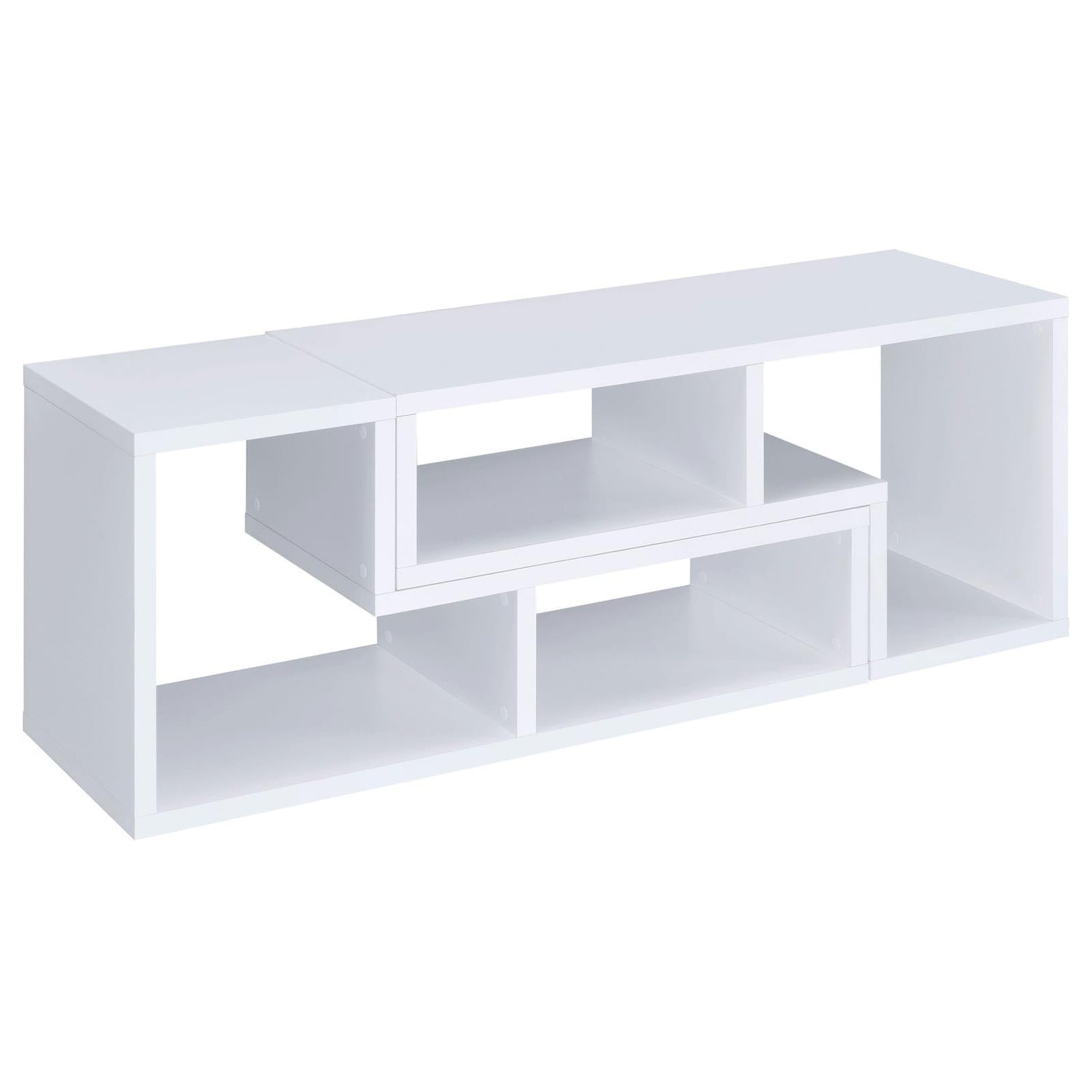 Velma Convertible TV Console/Bookcase White - 800330 - Bien Home Furniture & Electronics