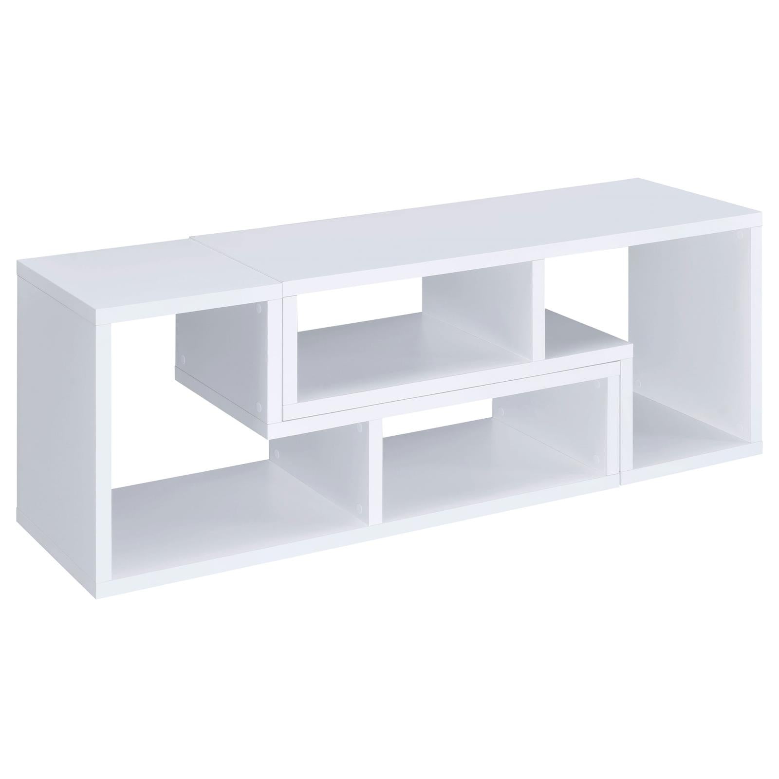 Velma Convertible TV Console/Bookcase White - 800330 - Bien Home Furniture & Electronics