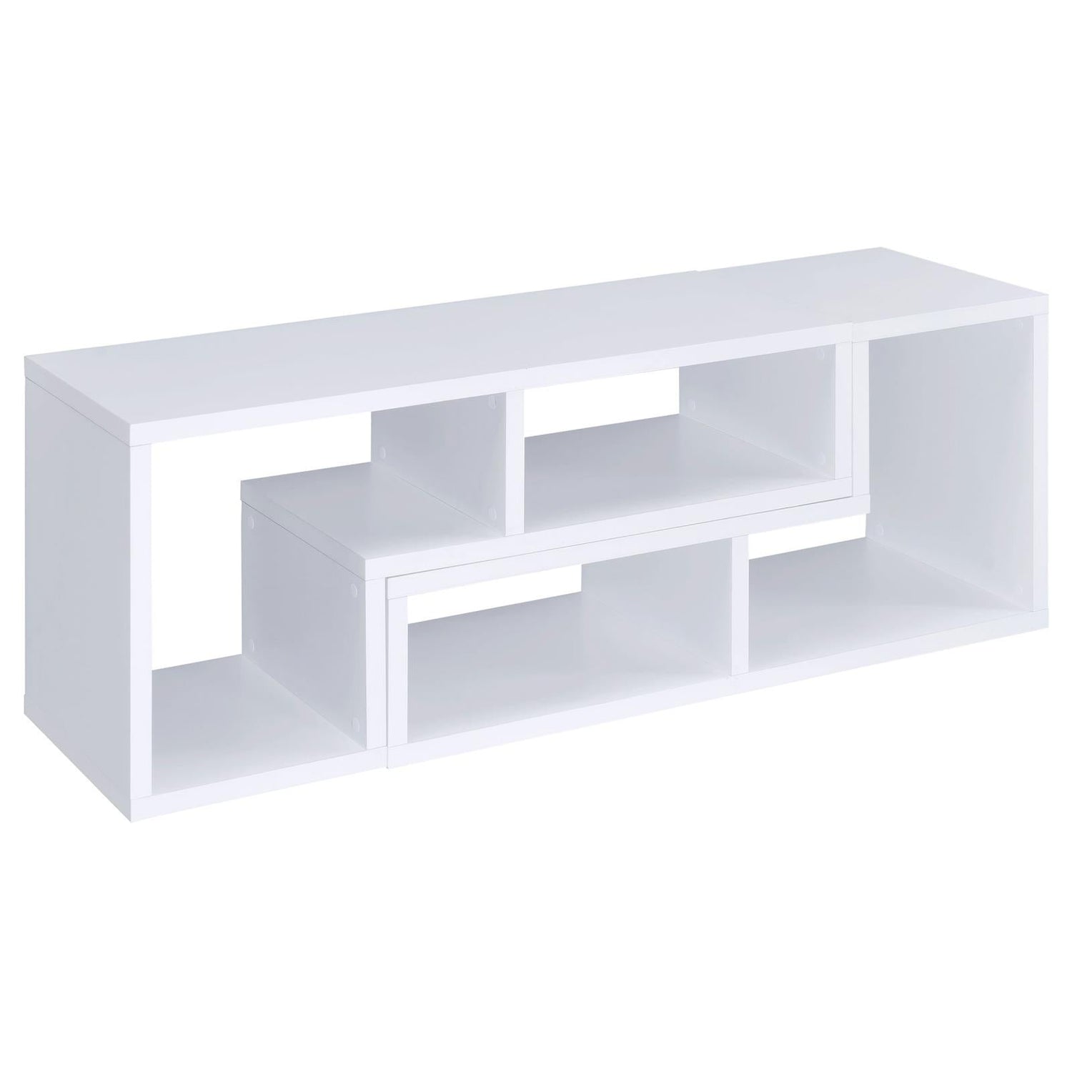 Velma Convertible TV Console/Bookcase White - 800330 - Bien Home Furniture & Electronics