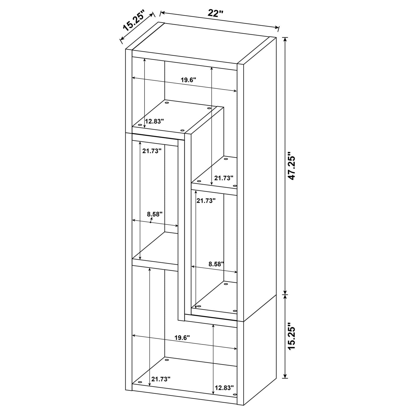 Velma Convertible TV Console/Bookcase White - 800330 - Bien Home Furniture & Electronics
