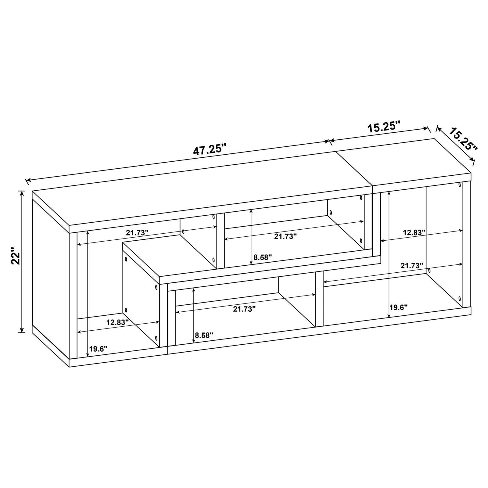 Velma Convertible TV Console/Bookcase White - 800330 - Bien Home Furniture & Electronics