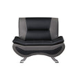 Veloce Black/Gray Faux Leather Chair - 8219BLK-1 - Bien Home Furniture & Electronics