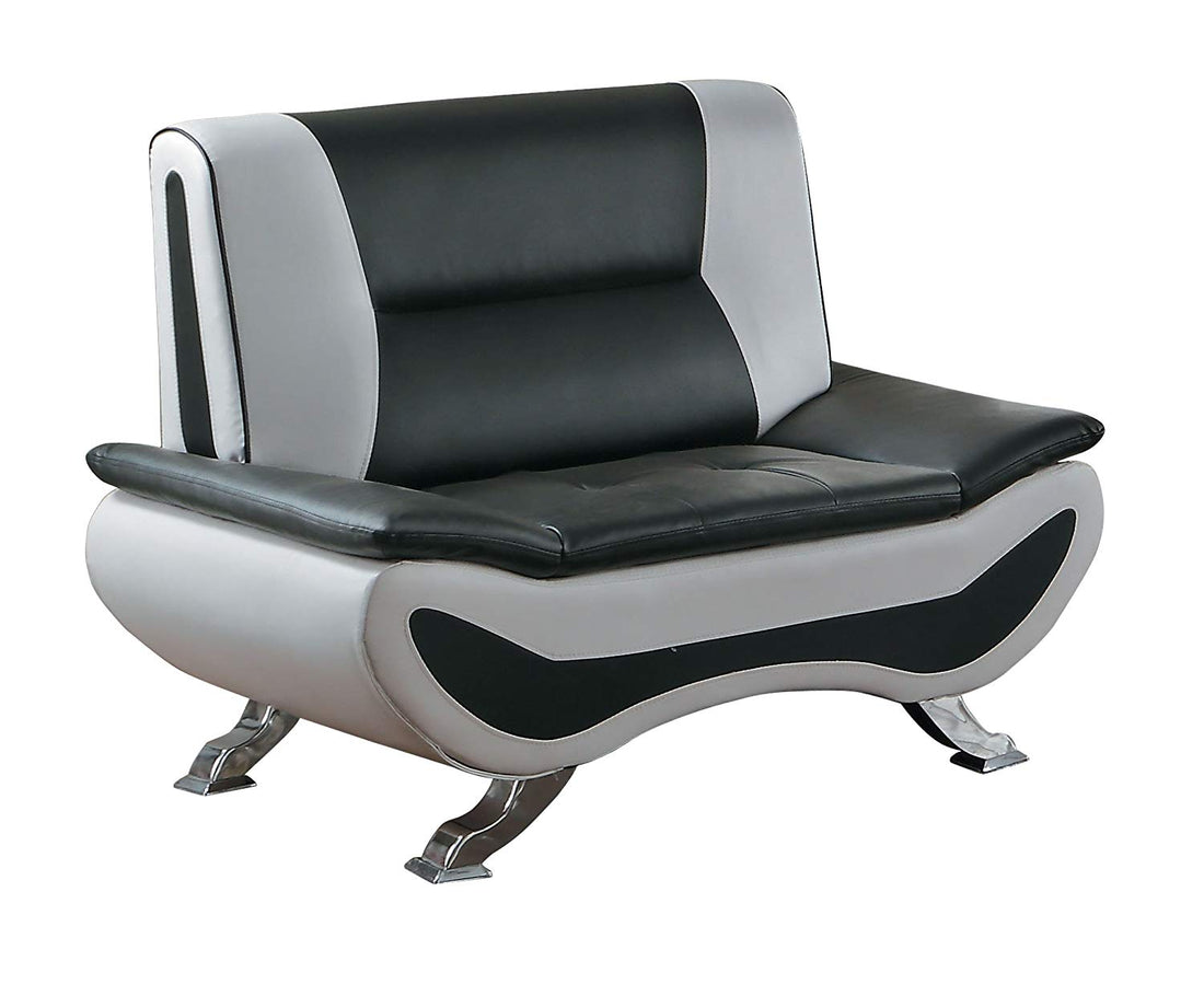 Veloce Black/White Armchair - 8219-1 - Bien Home Furniture &amp; Electronics