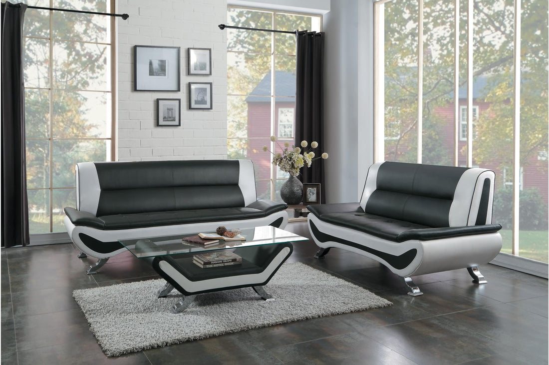 Veloce Black/White Cocktail Table - SET | 8219-30 | 8219-30G - Bien Home Furniture &amp; Electronics