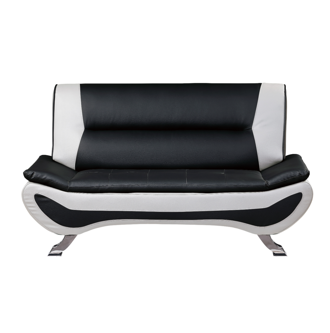 Veloce Black/White Loveseat - 8219-2 - Bien Home Furniture &amp; Electronics