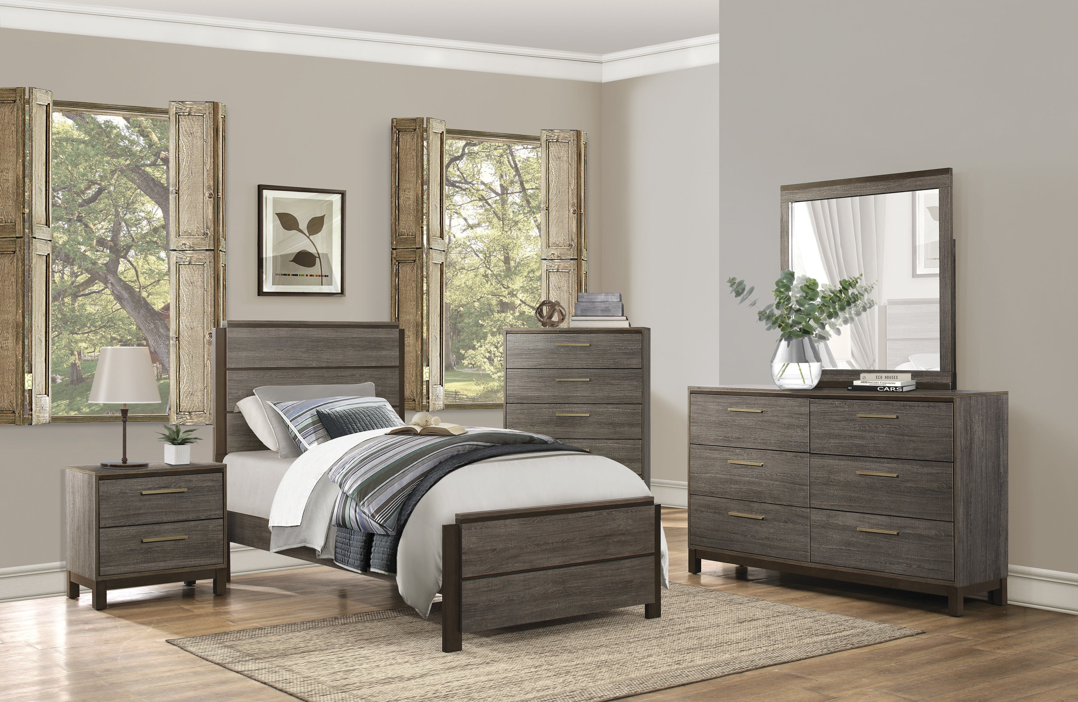 Vestavia Gray Nightstand - 1936-4 - Bien Home Furniture & Electronics