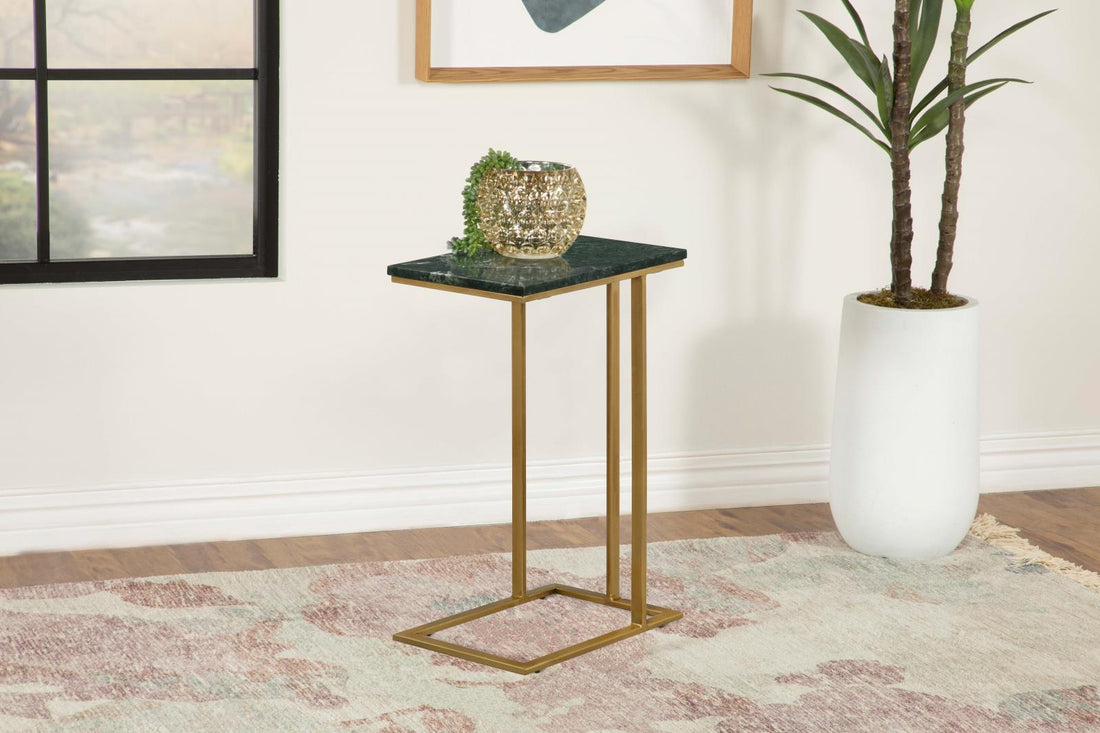 Vicente Gray Accent Table with Marble Top - 936035 - Bien Home Furniture &amp; Electronics