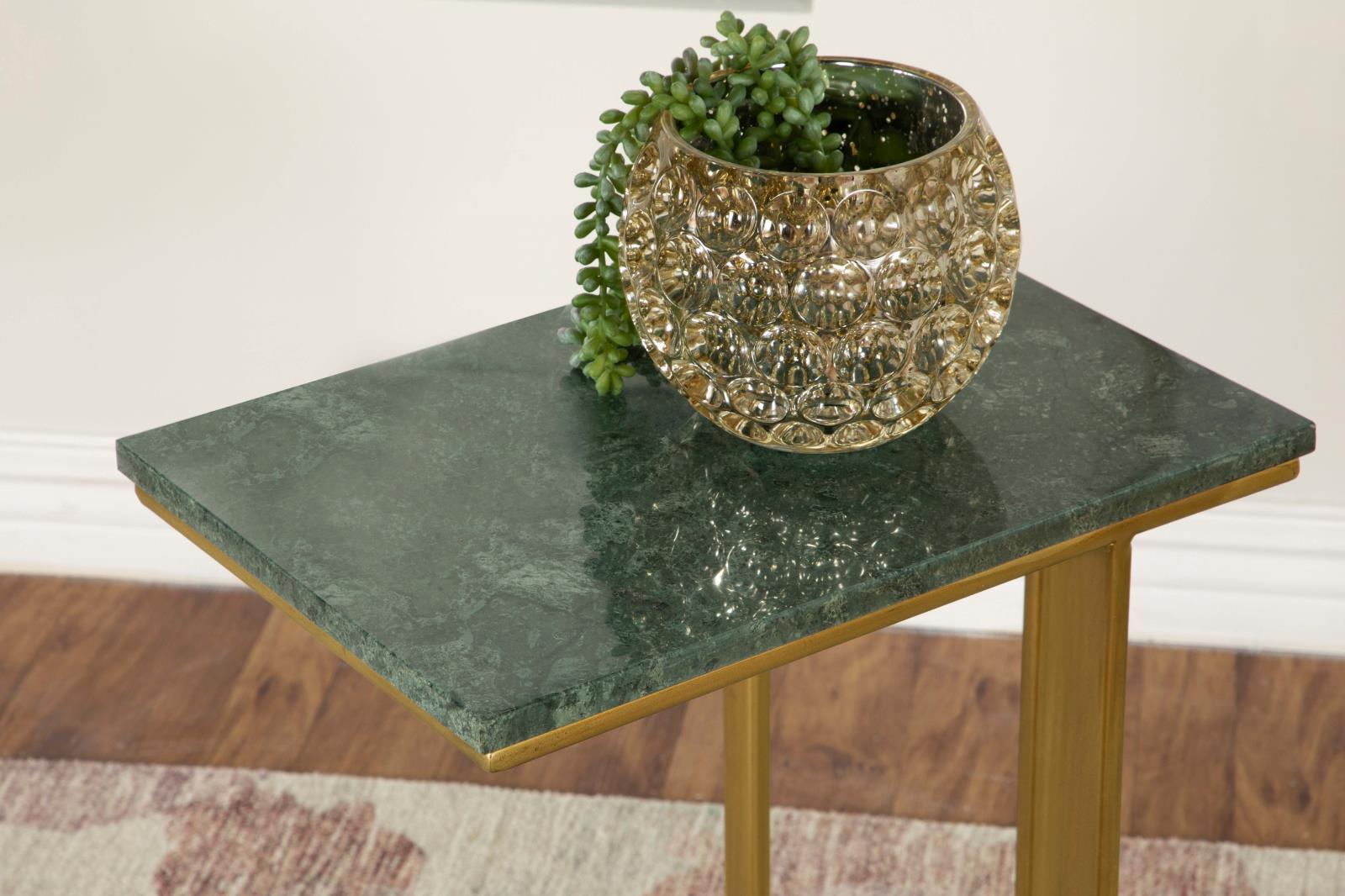 Vicente Gray Accent Table with Marble Top - 936035 - Bien Home Furniture & Electronics