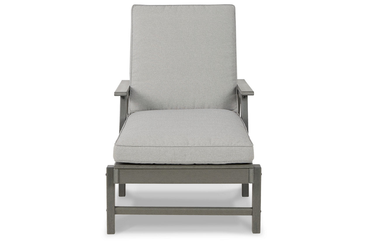 Visola Gray Chaise Lounge with Cushion - P802-815 - Bien Home Furniture & Electronics