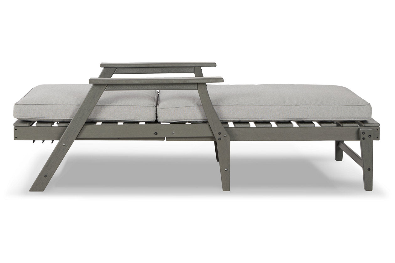 Visola Gray Chaise Lounge with Cushion - P802-815 - Bien Home Furniture & Electronics