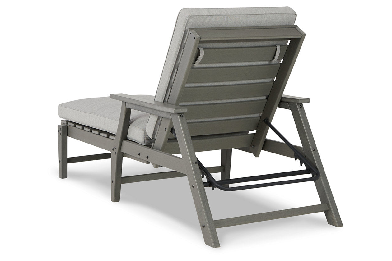 Visola Gray Chaise Lounge with Cushion - P802-815 - Bien Home Furniture & Electronics