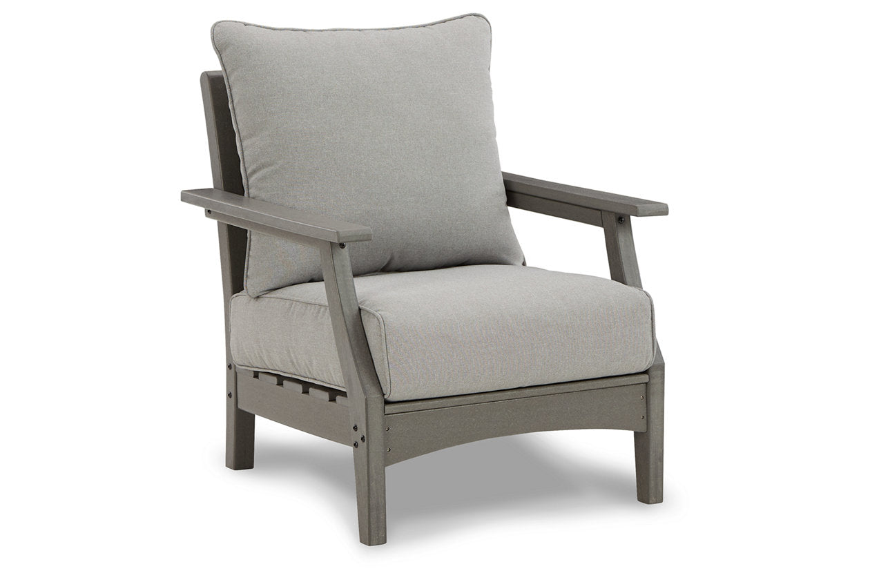 Visola Gray Lounge Chair with Cushion, Set of 2 - P802-820 - Bien Home Furniture & Electronics