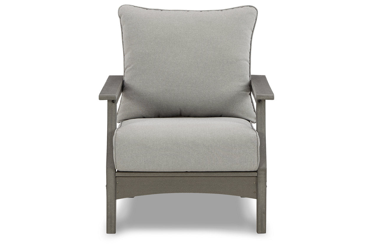 Visola Gray Lounge Chair with Cushion, Set of 2 - P802-820 - Bien Home Furniture & Electronics