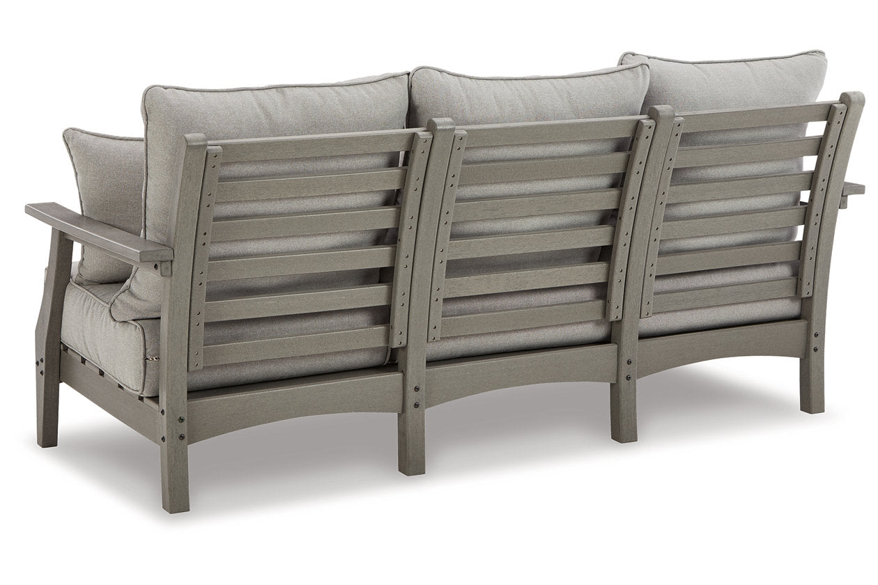 Visola Gray Outdoor Sofa with Cushion - P802-838 - Bien Home Furniture & Electronics