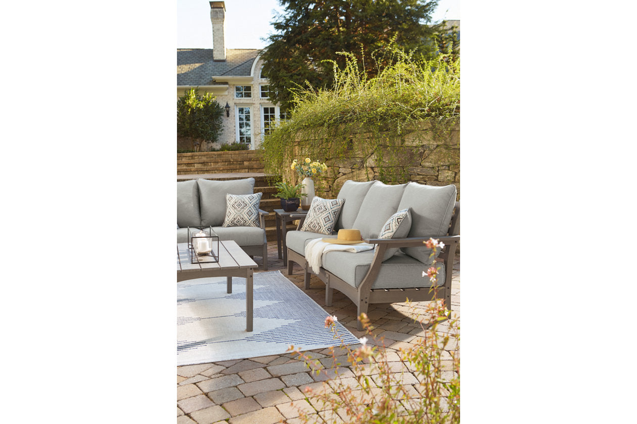 Visola Gray Outdoor Sofa with Cushion - P802-838 - Bien Home Furniture & Electronics
