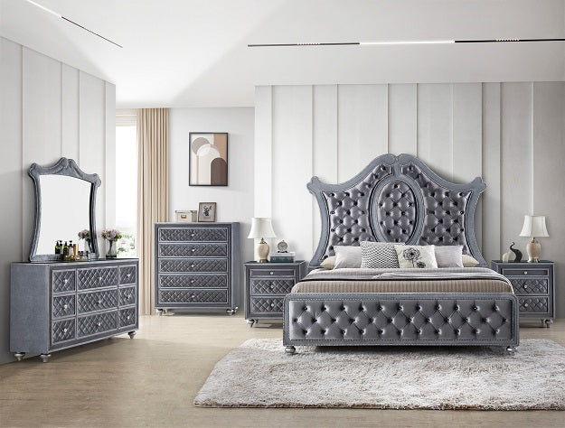 Cameo Dresser & Mirror Gray Cameo Dresser & Mirror Gray