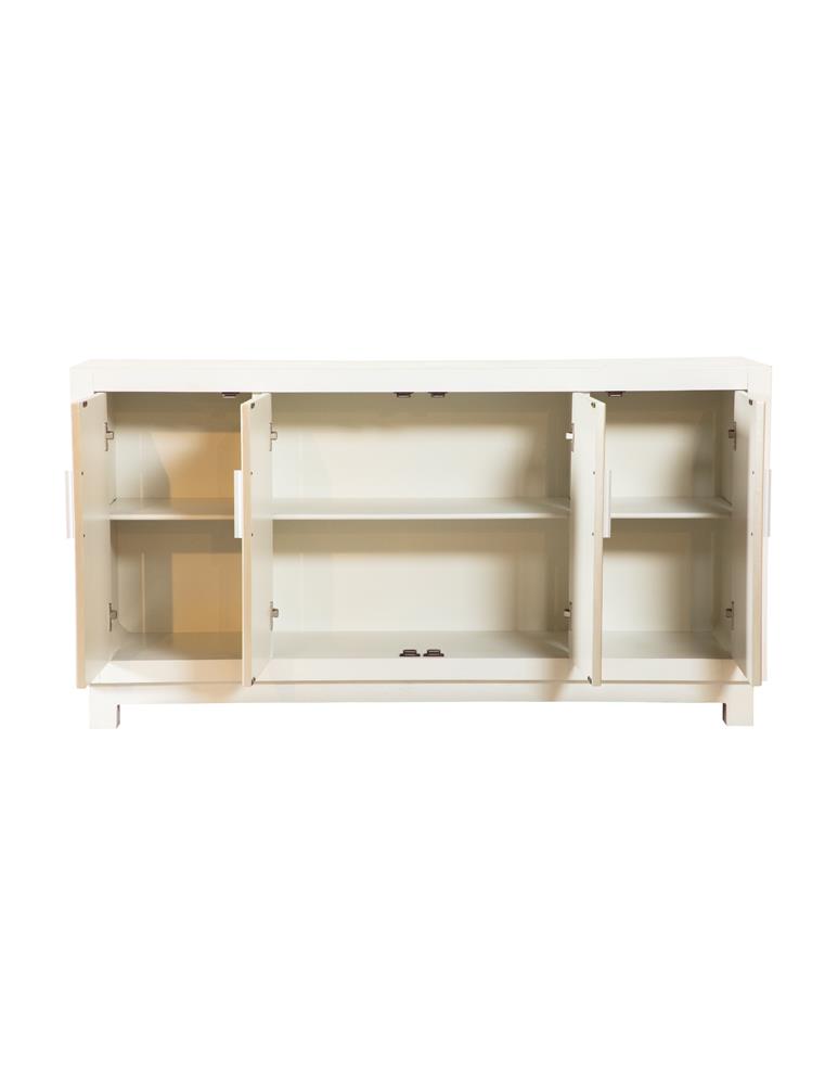 Voula White/Gold Rectangular 4-Door Accent Cabinet - 953416 - Bien Home Furniture & Electronics