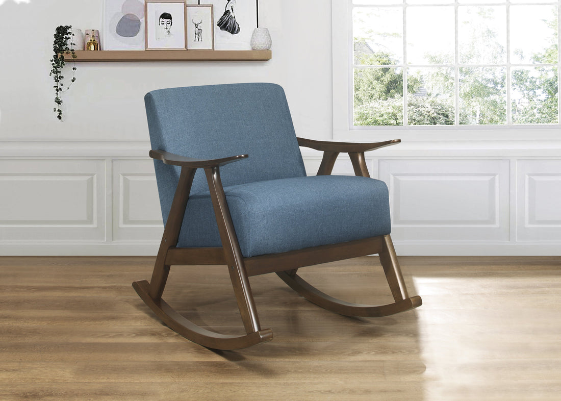Waithe Blue Rocking Chair - 1034BU-1 - Bien Home Furniture &amp; Electronics