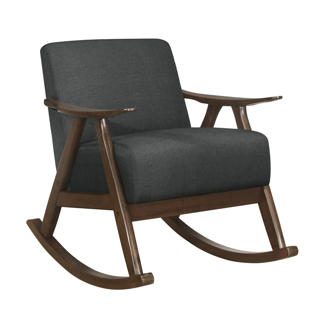 Waithe Dark Gray Rocking Chair - 1034DG-1 - Bien Home Furniture &amp; Electronics