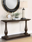 Walden Rectangular Sofa Table with Turned Legs/Floor Shelf Coffee - 753379 - Bien Home Furniture & Electronics