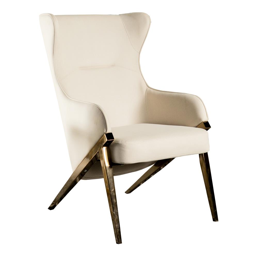 Walker Cream/Bronze Upholstered Accent Chair - 903052 - Bien Home Furniture & Electronics