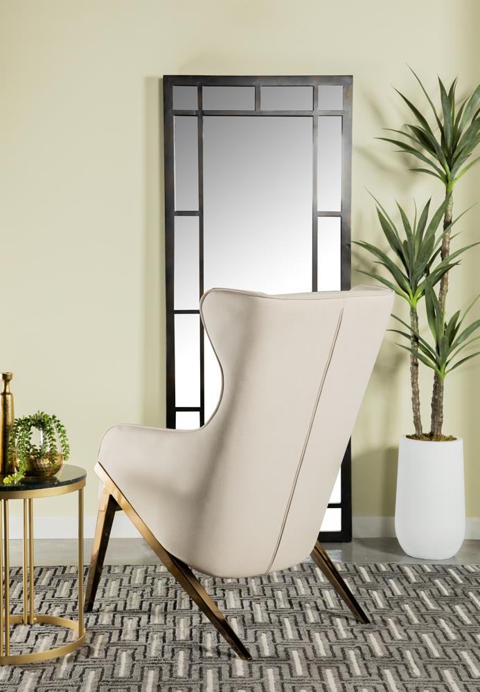 Walker Cream/Bronze Upholstered Accent Chair - 903052 - Bien Home Furniture & Electronics