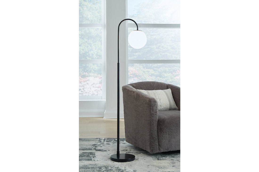 Walkford Black Floor Lamp - L206071 - Bien Home Furniture &amp; Electronics