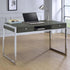 Wallice Weathered Gray/Chrome 2-Drawer Writing Desk - 801221 - Bien Home Furniture & Electronics
