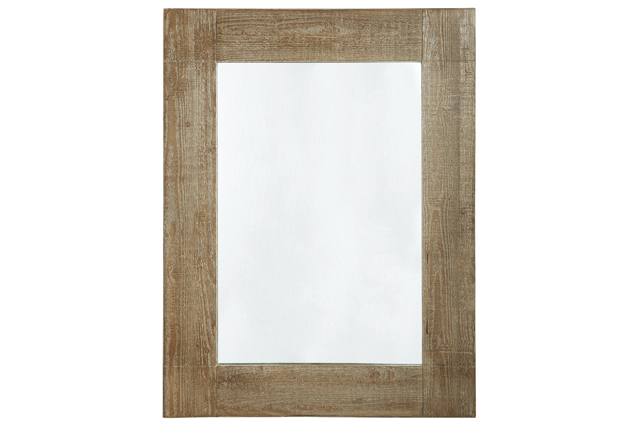 Waltleigh Distressed Brown Accent Mirror - A8010277 - Bien Home Furniture & Electronics