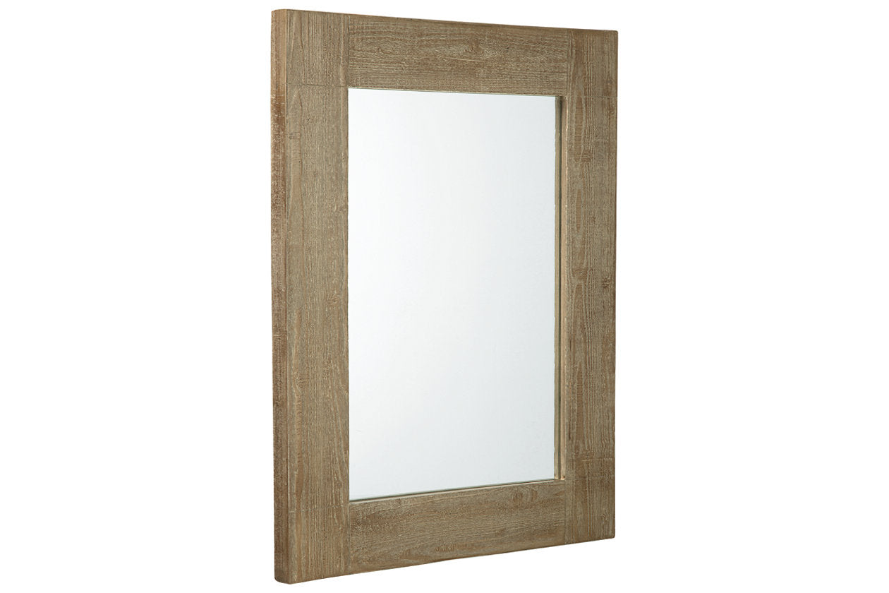 Waltleigh Distressed Brown Accent Mirror - A8010277 - Bien Home Furniture & Electronics