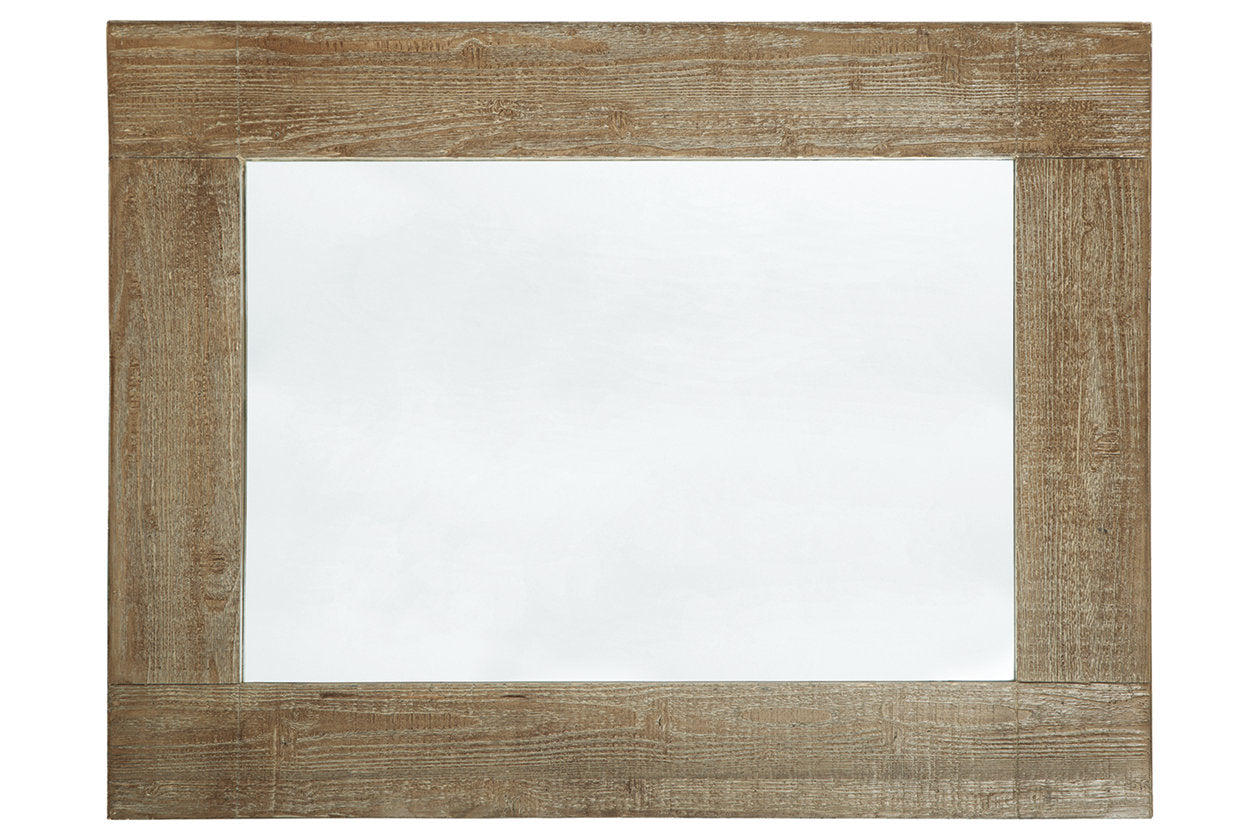 Waltleigh Distressed Brown Accent Mirror - A8010277 - Bien Home Furniture & Electronics