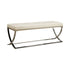 Walton Bench with Metal Base White and Chrome - 501157 - Bien Home Furniture & Electronics