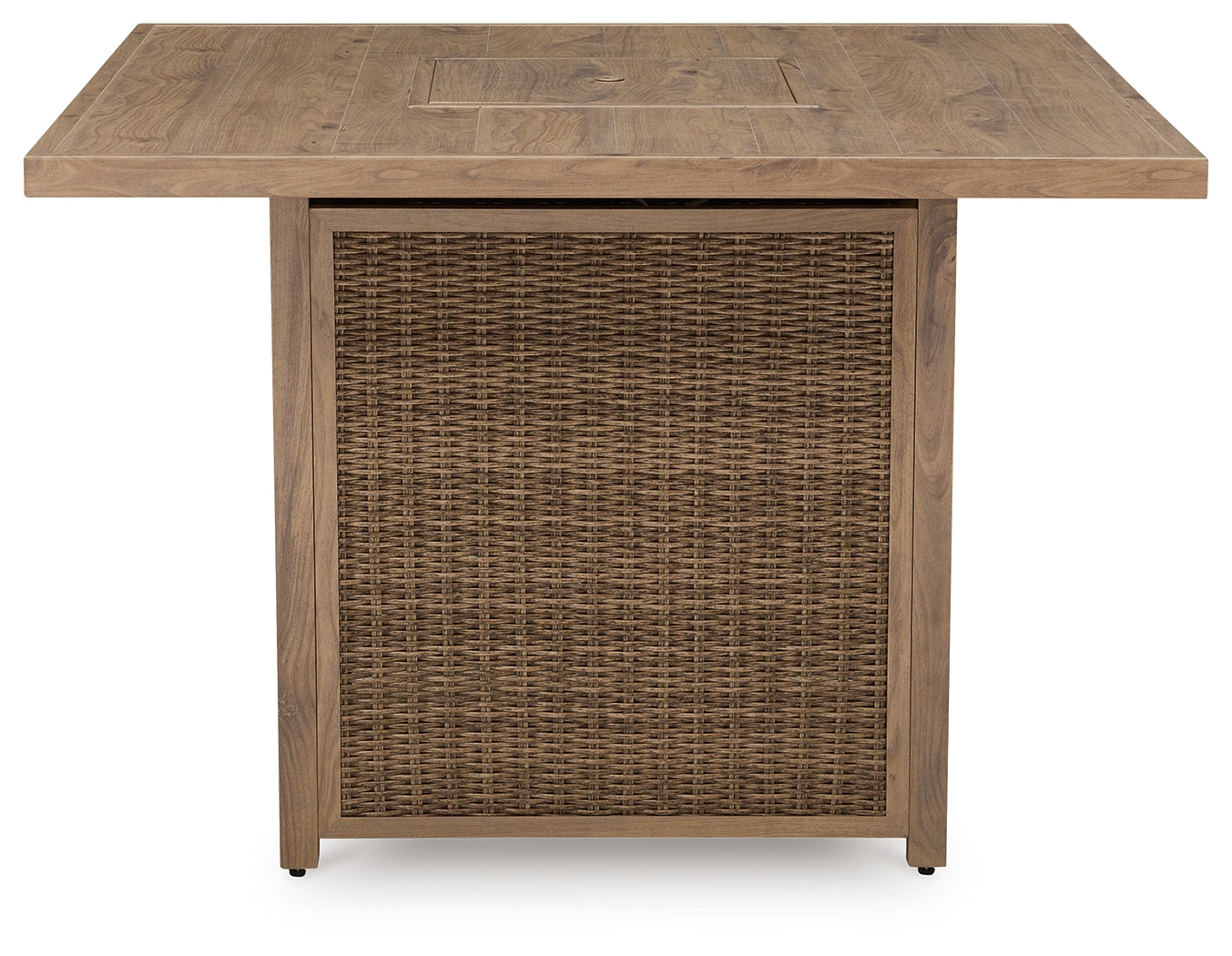 Walton Bridge Driftwood Outdoor Bar Table with Fire Pit - P749-665 - Bien Home Furniture & Electronics