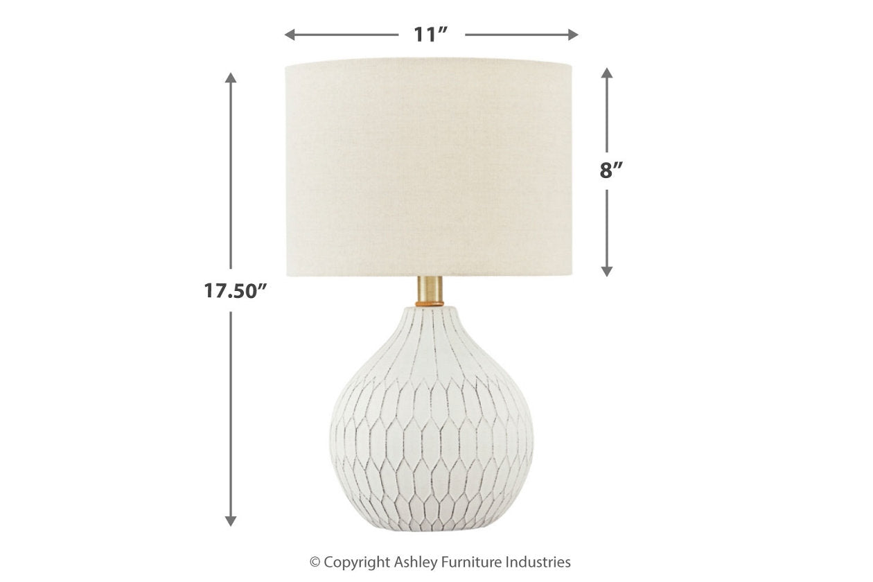 Wardmont White Table Lamp - L180094 - Bien Home Furniture & Electronics