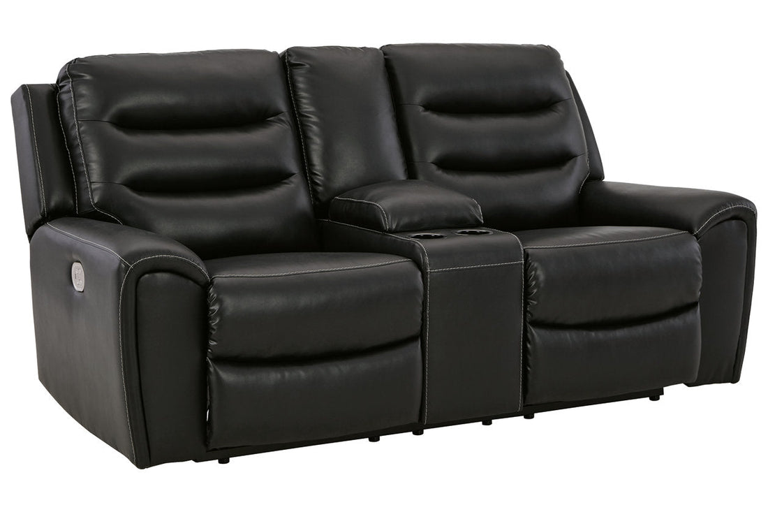 Warlin Black Power Reclining Loveseat with Console - 6110518 - Bien Home Furniture &amp; Electronics