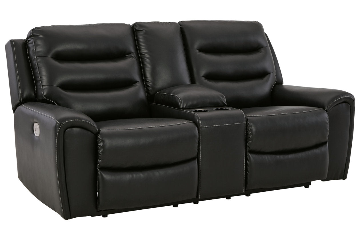 Warlin Black Power Reclining Loveseat with Console - 6110518 - Bien Home Furniture & Electronics