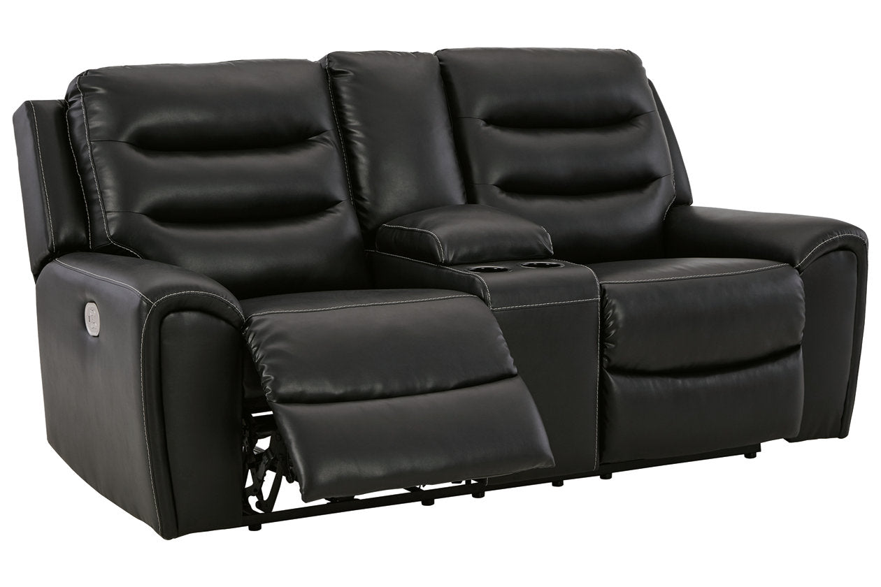 Warlin Black Power Reclining Loveseat with Console - 6110518 - Bien Home Furniture & Electronics