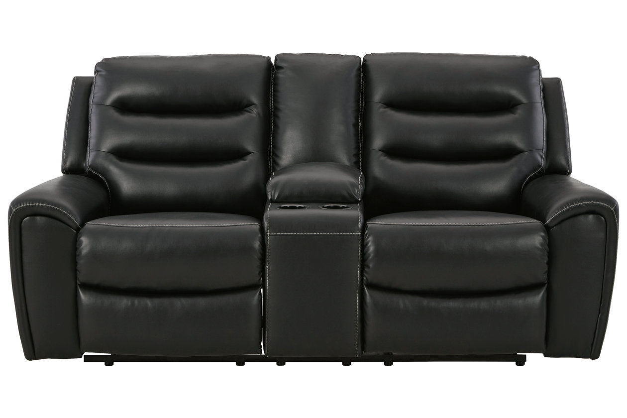 Warlin Black Power Reclining Loveseat with Console - 6110518 - Bien Home Furniture & Electronics