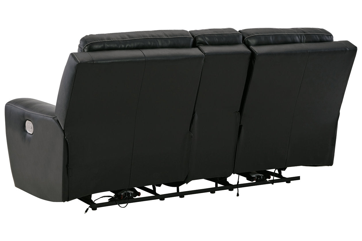 Warlin Black Power Reclining Loveseat with Console - 6110518 - Bien Home Furniture & Electronics