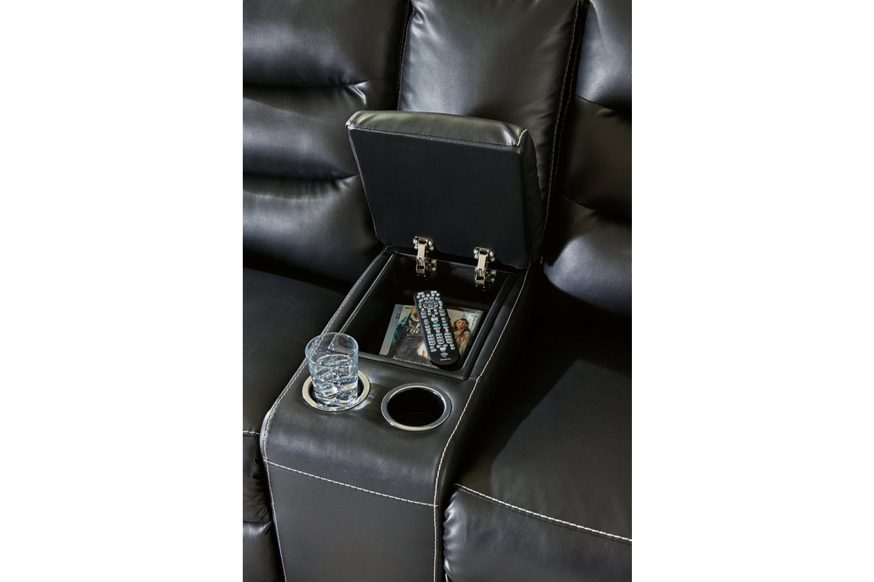 Warlin Black Power Reclining Loveseat with Console - 6110518 - Bien Home Furniture & Electronics