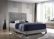 Warner Eastern King Upholstered Bed Gray - 310042KE - Bien Home Furniture & Electronics