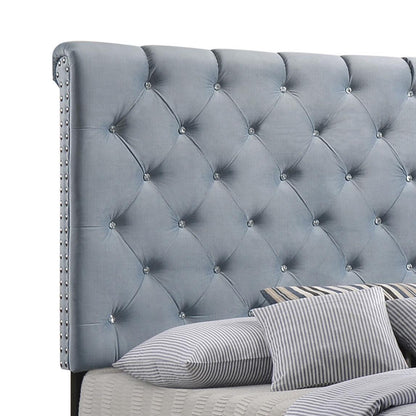 Warner Eastern King Upholstered Bed Slate Blue - 310041KE - Bien Home Furniture &amp; Electronics
