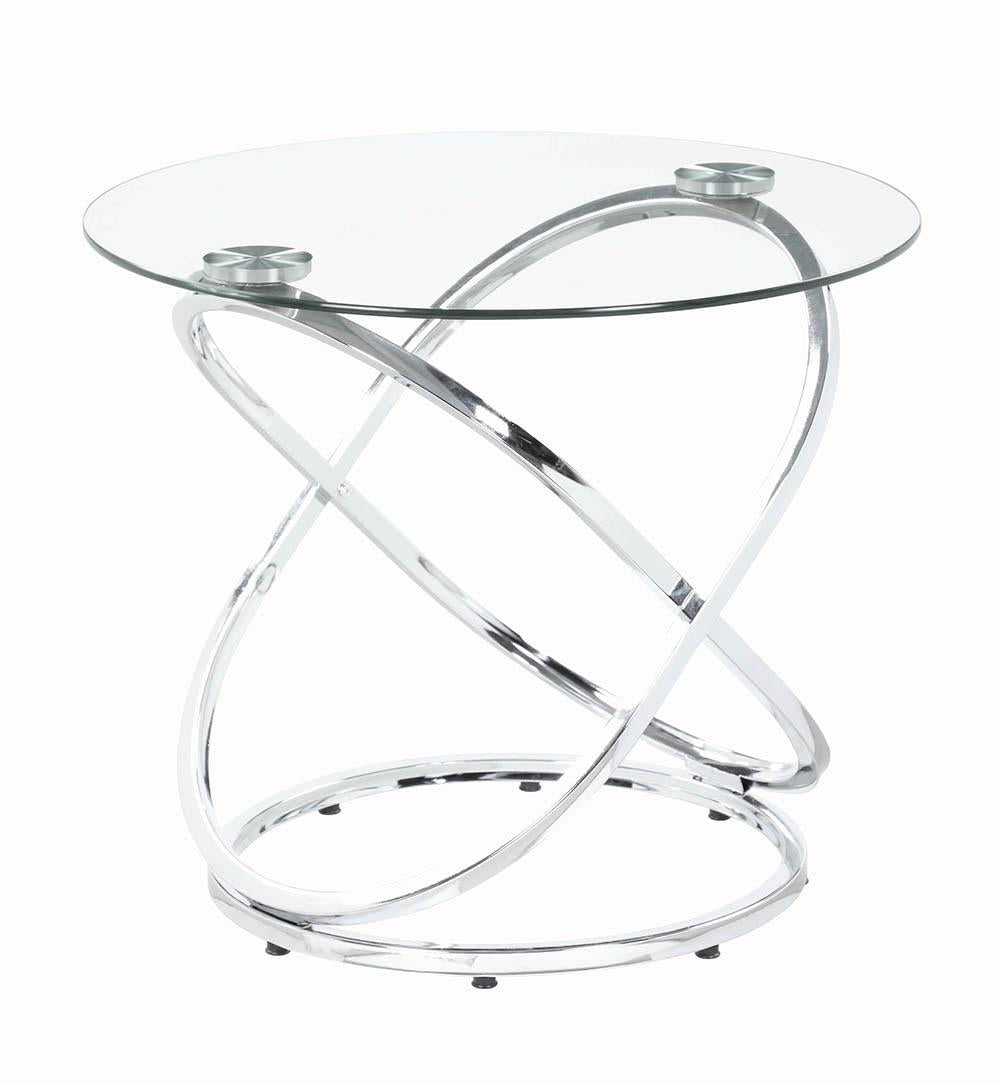 Warren 3-Piece Occasional Set Chrome/Clear - 722373 - Bien Home Furniture & Electronics