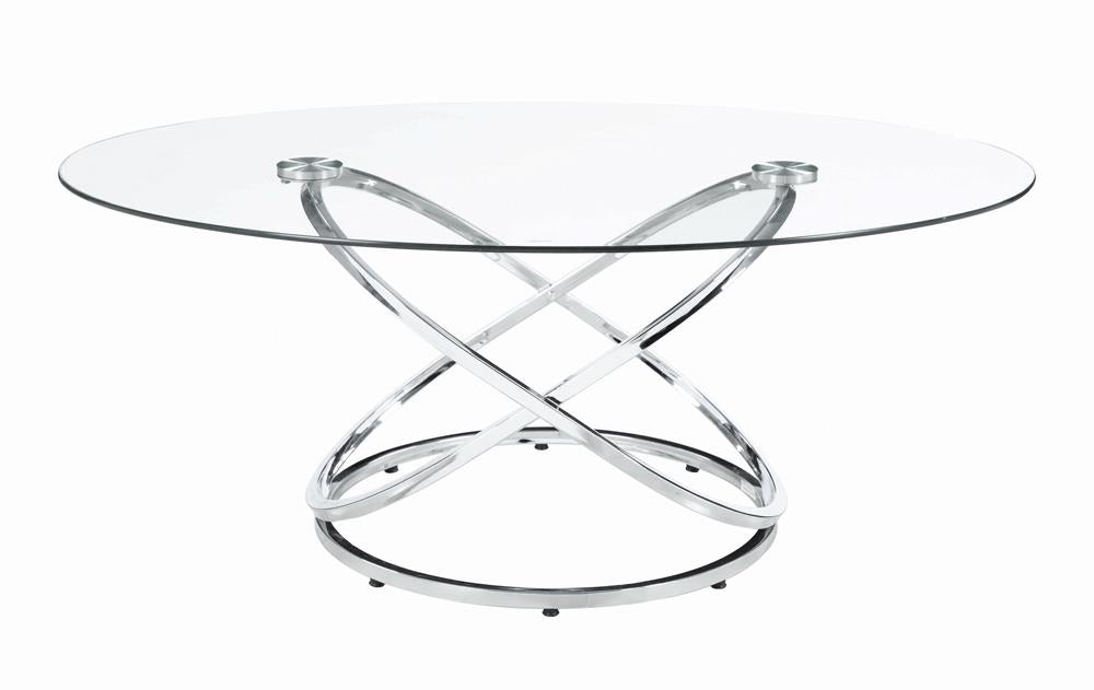 Warren 3-Piece Occasional Set Chrome/Clear - 722373 - Bien Home Furniture & Electronics