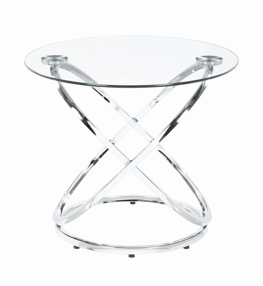Warren 3-Piece Occasional Set Chrome/Clear - 722373 - Bien Home Furniture & Electronics